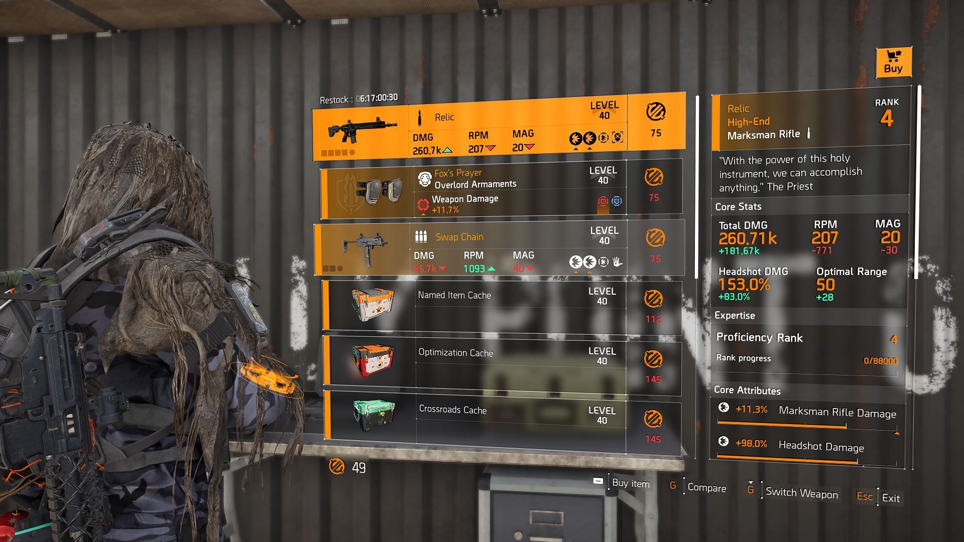The Division 2 vendor for the Countdown game mode near the Helipad (Image via Sportskeeda Gaming || Ubisoft)